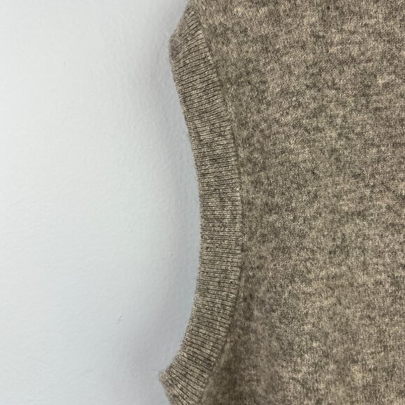 State Cashmere Mens V-neck Gray Sweater Vest Size XL Preppy Academia Classic - Picture 3 of 7